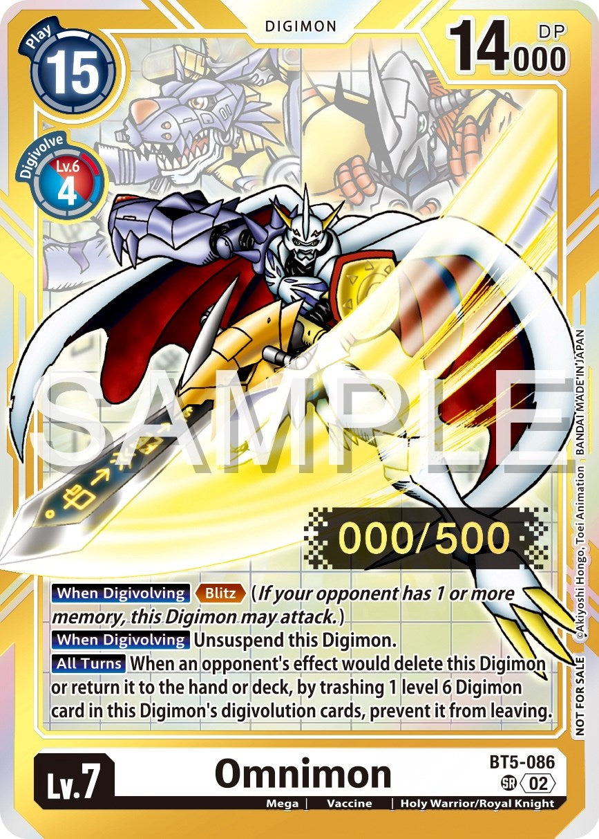 Omnimon [BT5-086] (Serial Numbered) [Battle of Omni Promos] | Enigma On Main