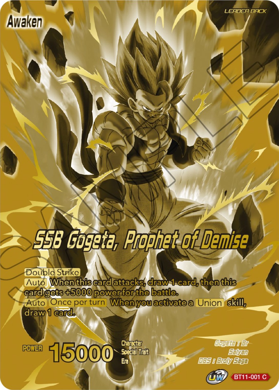 Gogeta // SSB Gogeta, Prophet of Demise (Championship Golden Card 2024 Vol.1) (BT11-001) [Tournament Promotion Cards] | Enigma On Main