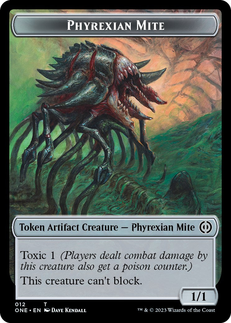 Phyrexian Mite (012) // Phyrexian Beast Double-Sided Token [Phyrexia: All Will Be One Tokens] | Enigma On Main