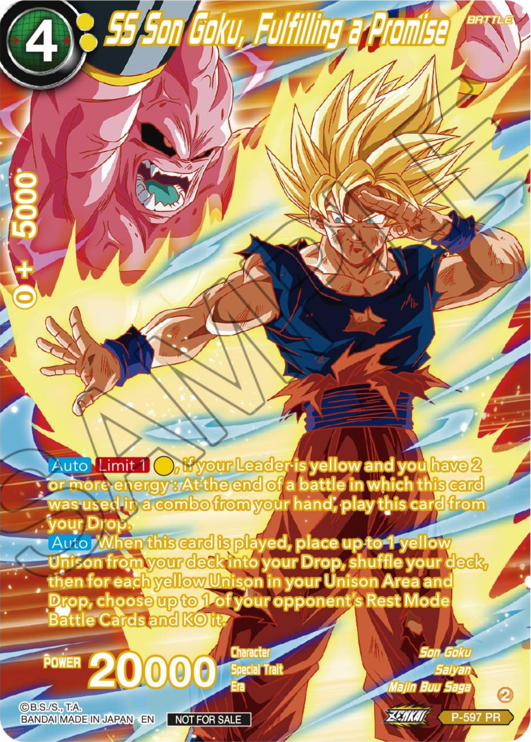 SS Son Goku, Fulfilling a Promise (Alternate Art) (Deluxe Pack 2024 Vol.1) (P-597) [Promotion Cards] | Enigma On Main