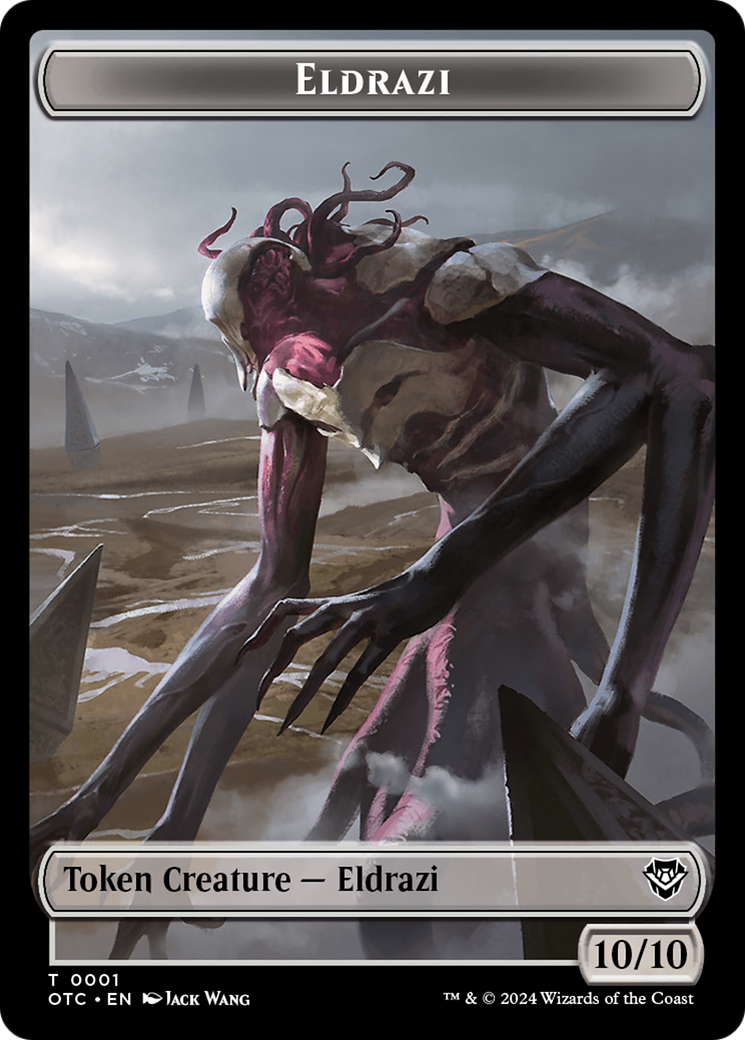 Eldrazi // Clue Double-Sided Token [Outlaws of Thunder Junction Commander Tokens] | Enigma On Main