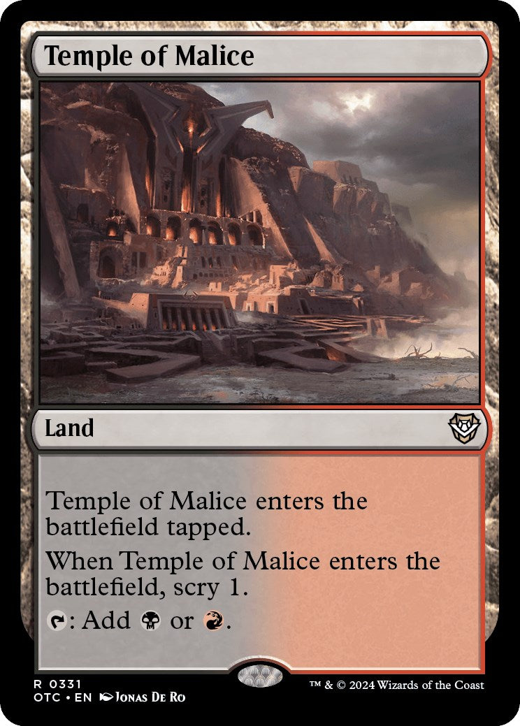 Temple of Malice [Outlaws of Thunder Junction Commander] | Enigma On Main