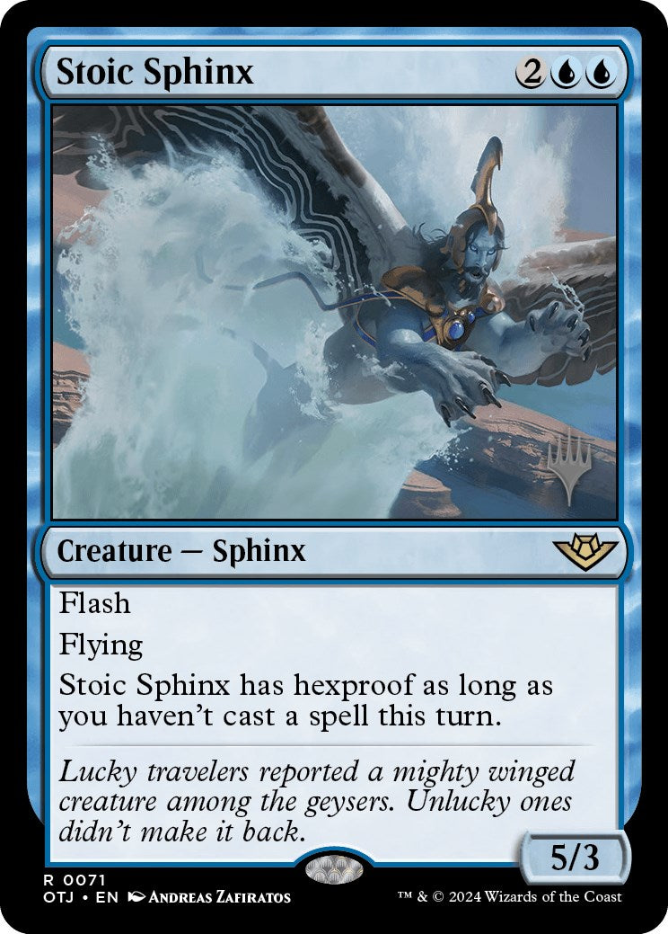 Stoic Sphinx (Promo Pack) [Outlaws of Thunder Junction Promos] | Enigma On Main