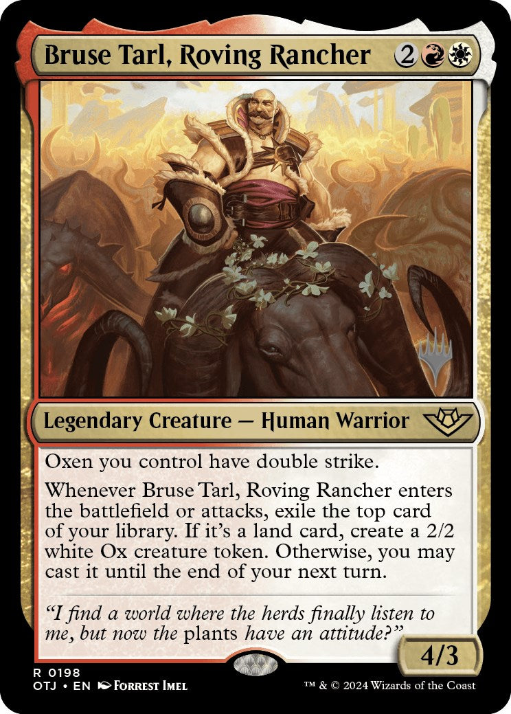 Bruse Tarl, Roving Rancher (Promo Pack) [Outlaws of Thunder Junction Promos] | Enigma On Main