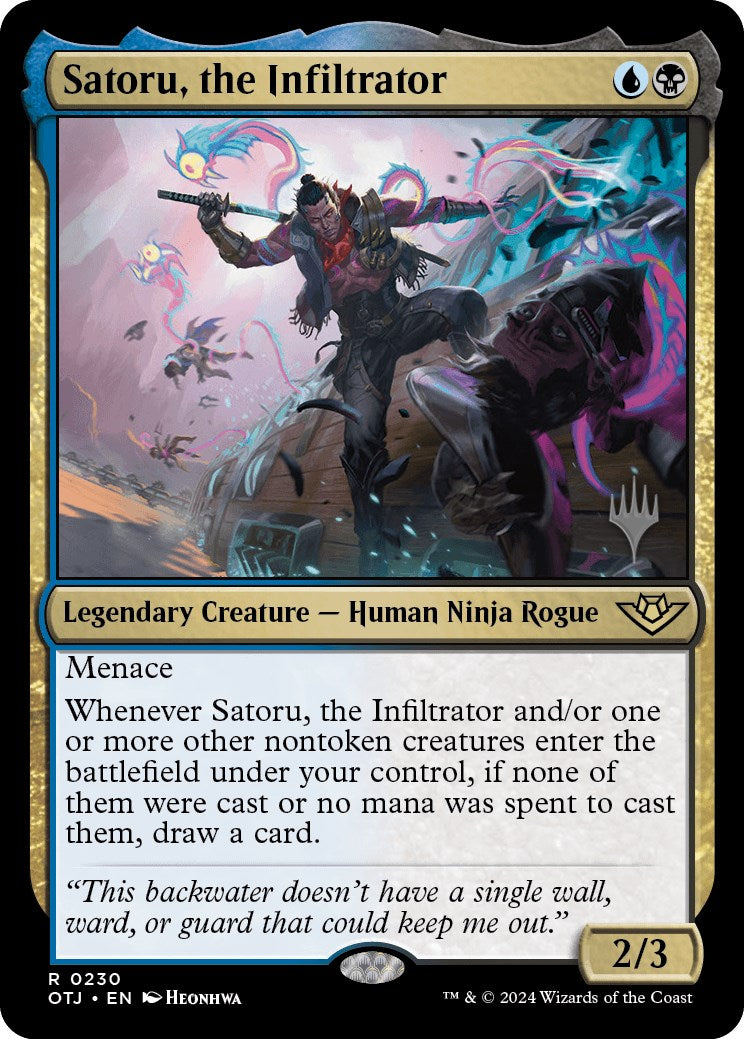 Satoru, the Infiltrator (Promo Pack) [Outlaws of Thunder Junction Promos] | Enigma On Main