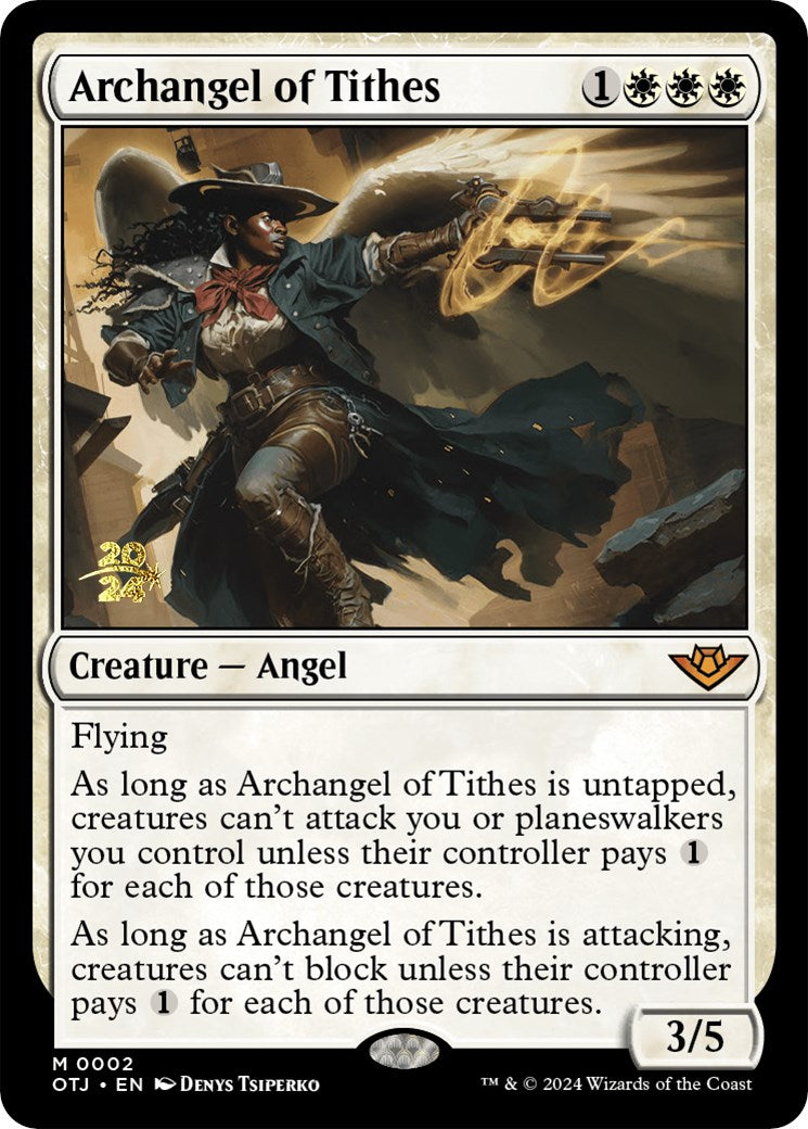 Archangel of Tithes [Outlaws of Thunder Junction Prerelease Promos] | Enigma On Main