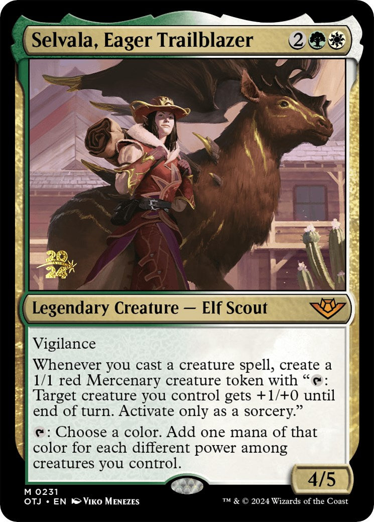 Selvala, Eager Trailblazer [Outlaws of Thunder Junction Prerelease Promos] | Enigma On Main