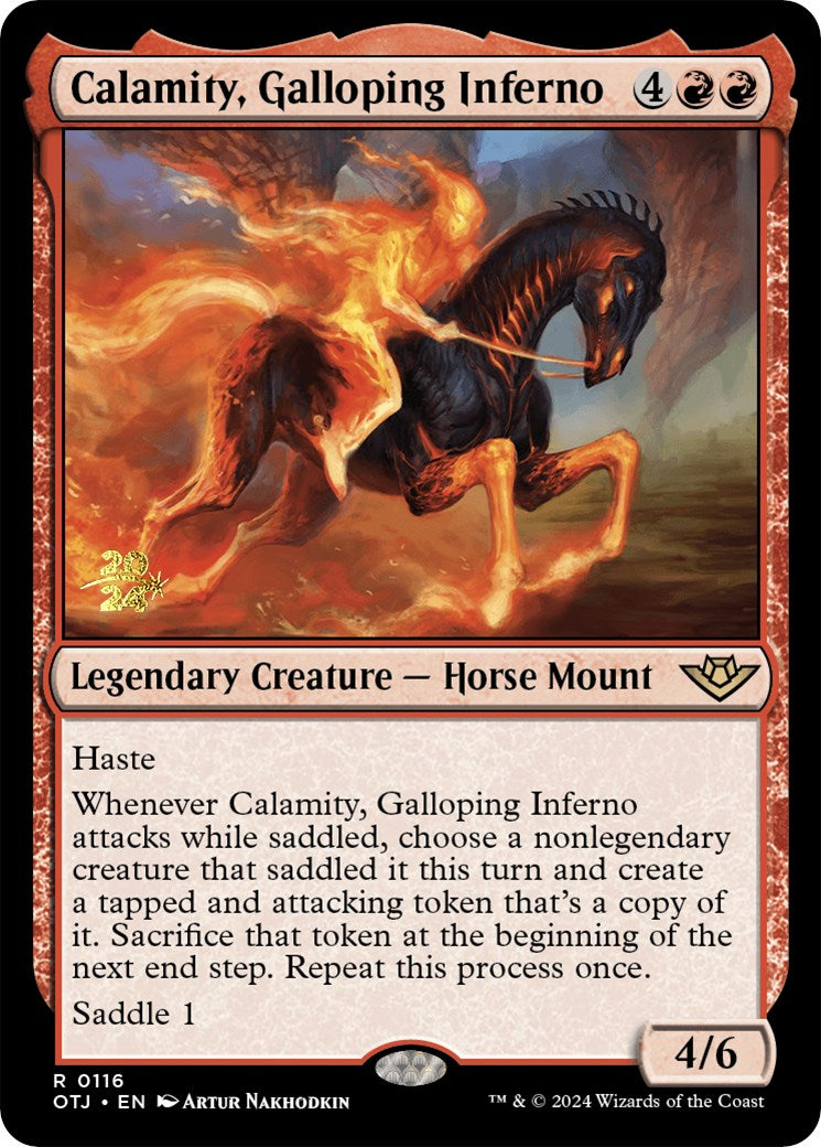 Calamity, Galloping Inferno [Outlaws of Thunder Junction Prerelease Promos] | Enigma On Main