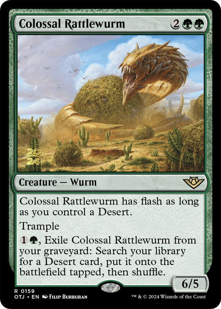 Colossal Rattlewurm [Outlaws of Thunder Junction Prerelease Promos] | Enigma On Main