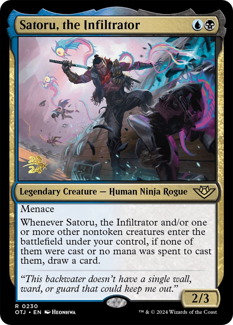 Satoru, the Infiltrator [Outlaws of Thunder Junction Prerelease Promos] | Enigma On Main