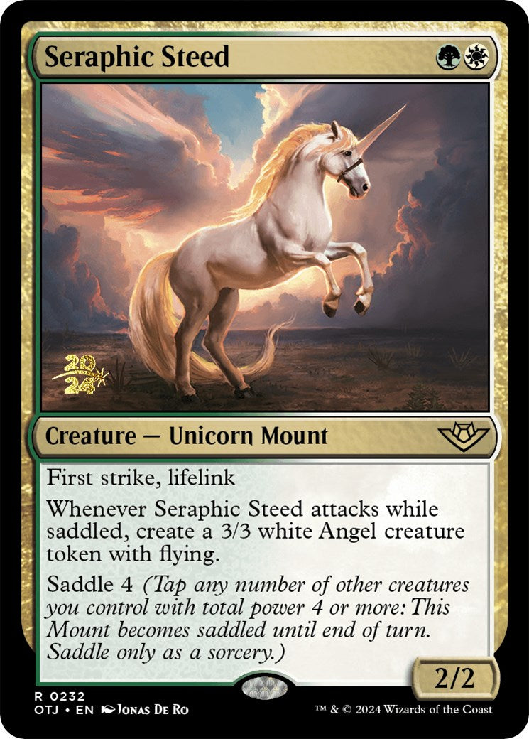 Seraphic Steed [Outlaws of Thunder Junction Prerelease Promos] | Enigma On Main