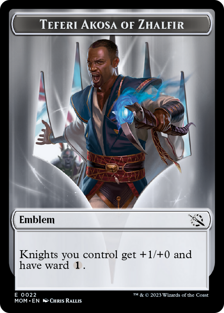 Teferi Akosa of Zhalfir Emblem [March of the Machine Tokens] | Enigma On Main