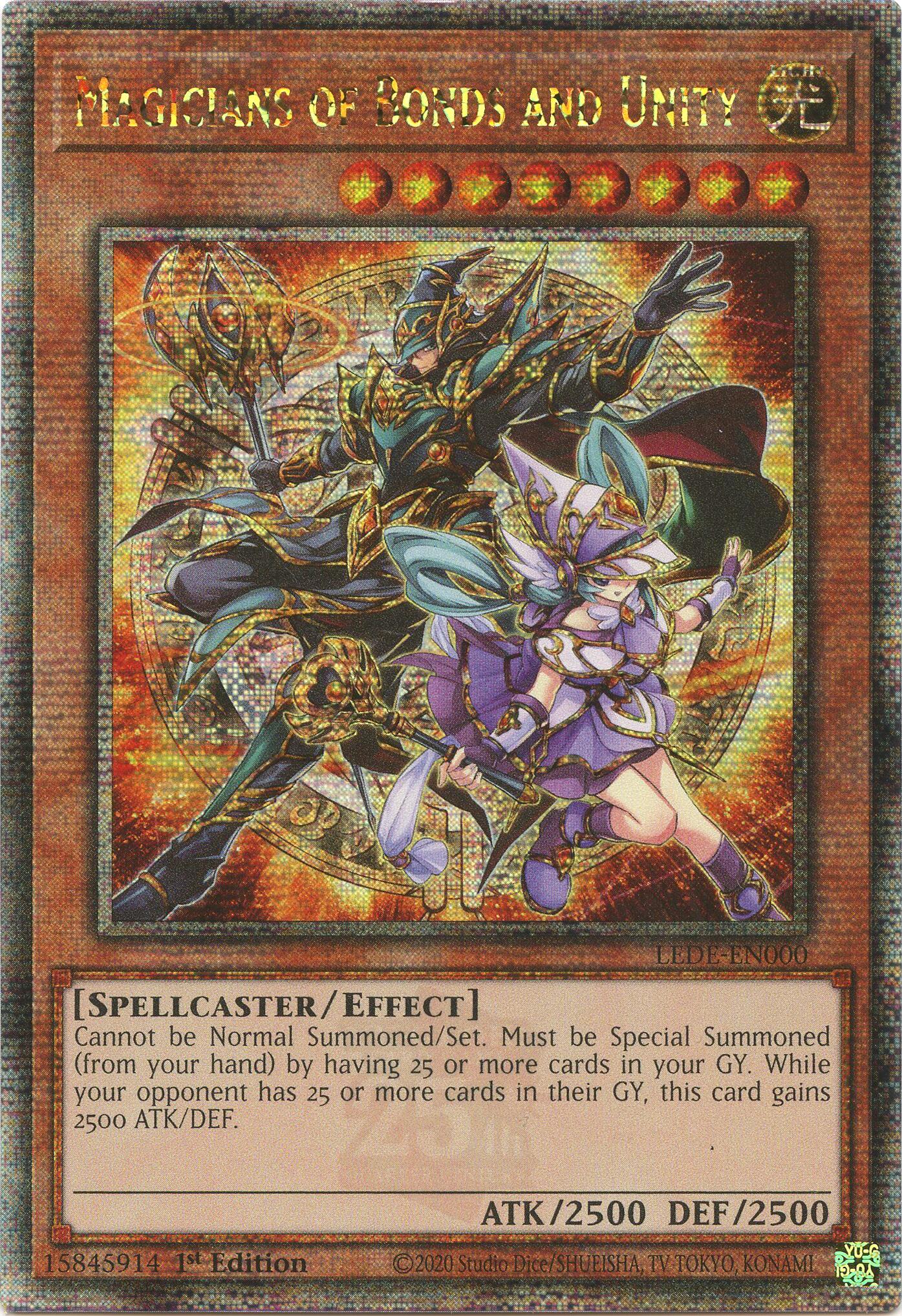 Magicians of Bonds and Unity [LEDE-EN000] Quarter Century Secret Rare | Enigma On Main