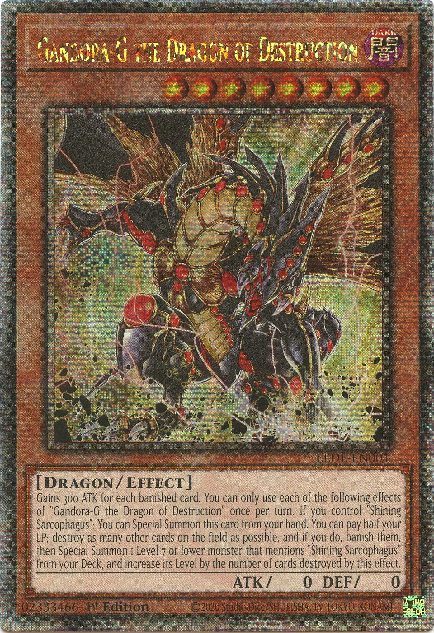 Gandora-G the Dragon of Destruction [LEDE-EN001] Quarter Century Secret Rare | Enigma On Main