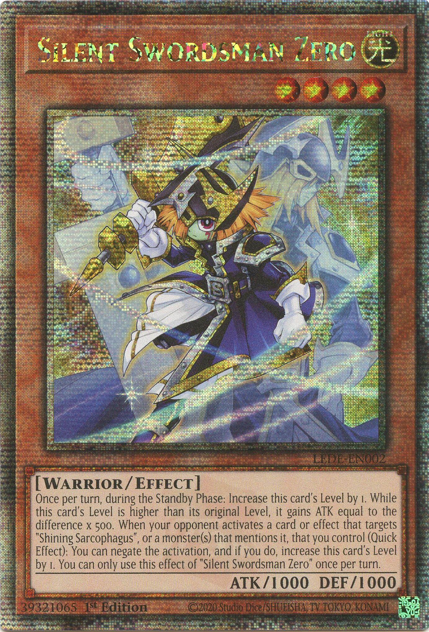 Silent Swordsman Zero [LEDE-EN002] Quarter Century Secret Rare | Enigma On Main