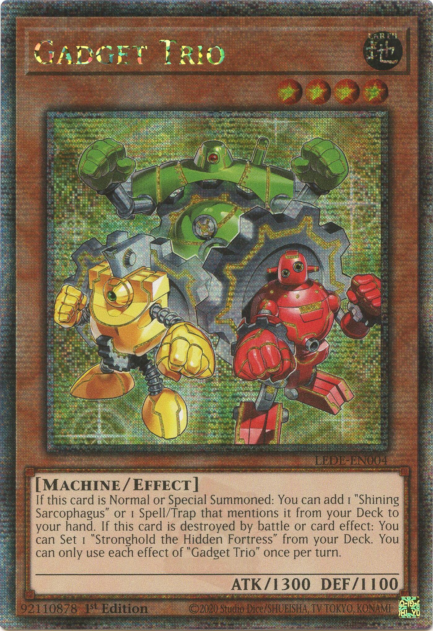 Gadget Trio [LEDE-EN004] Quarter Century Secret Rare | Enigma On Main