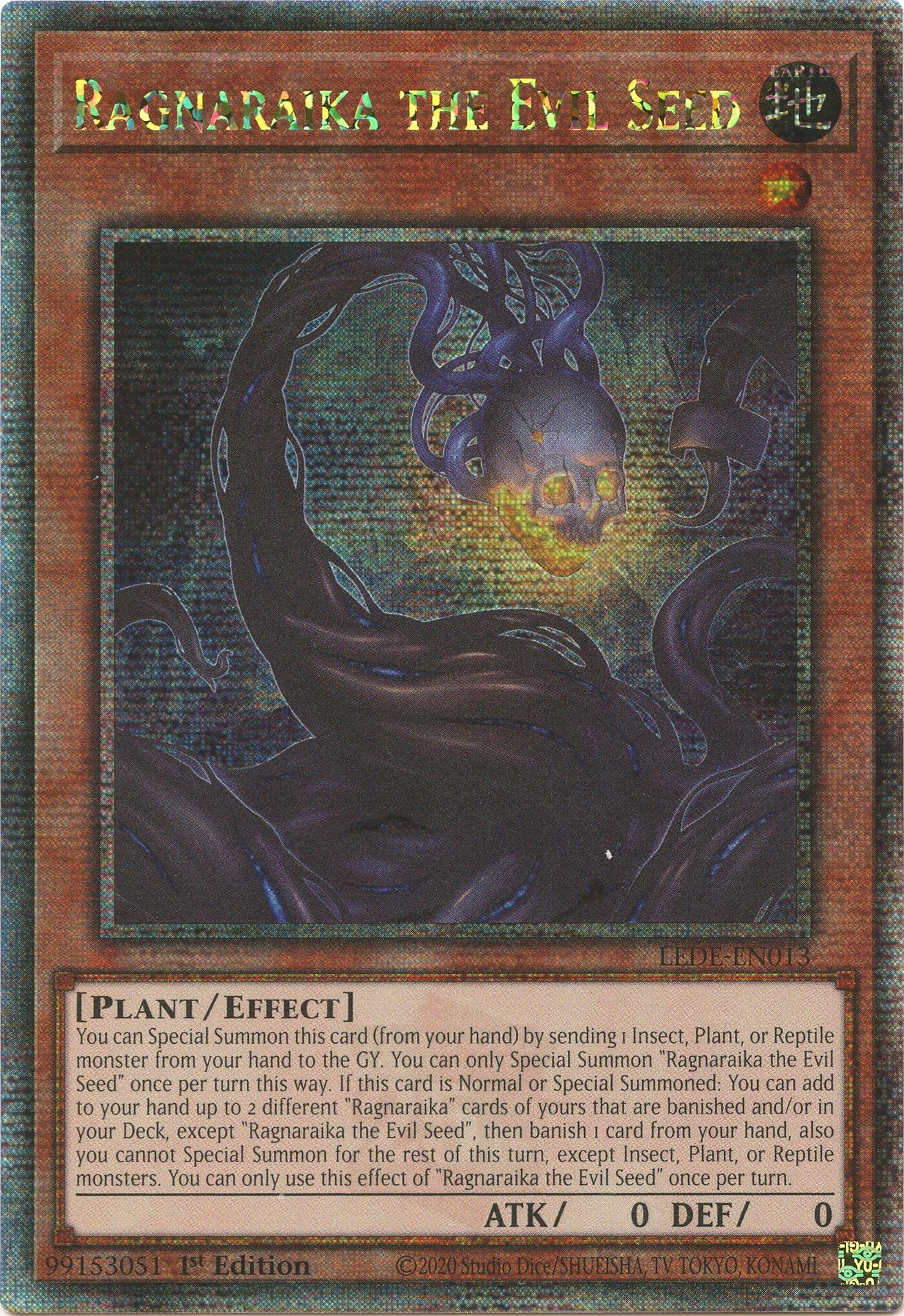 Ragnaraika the Evil Seed [LEDE-EN013] Quarter Century Secret Rare | Enigma On Main