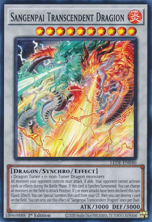 Sangenpai Transcendent Dragion [LEDE-EN040] Super Rare | Enigma On Main