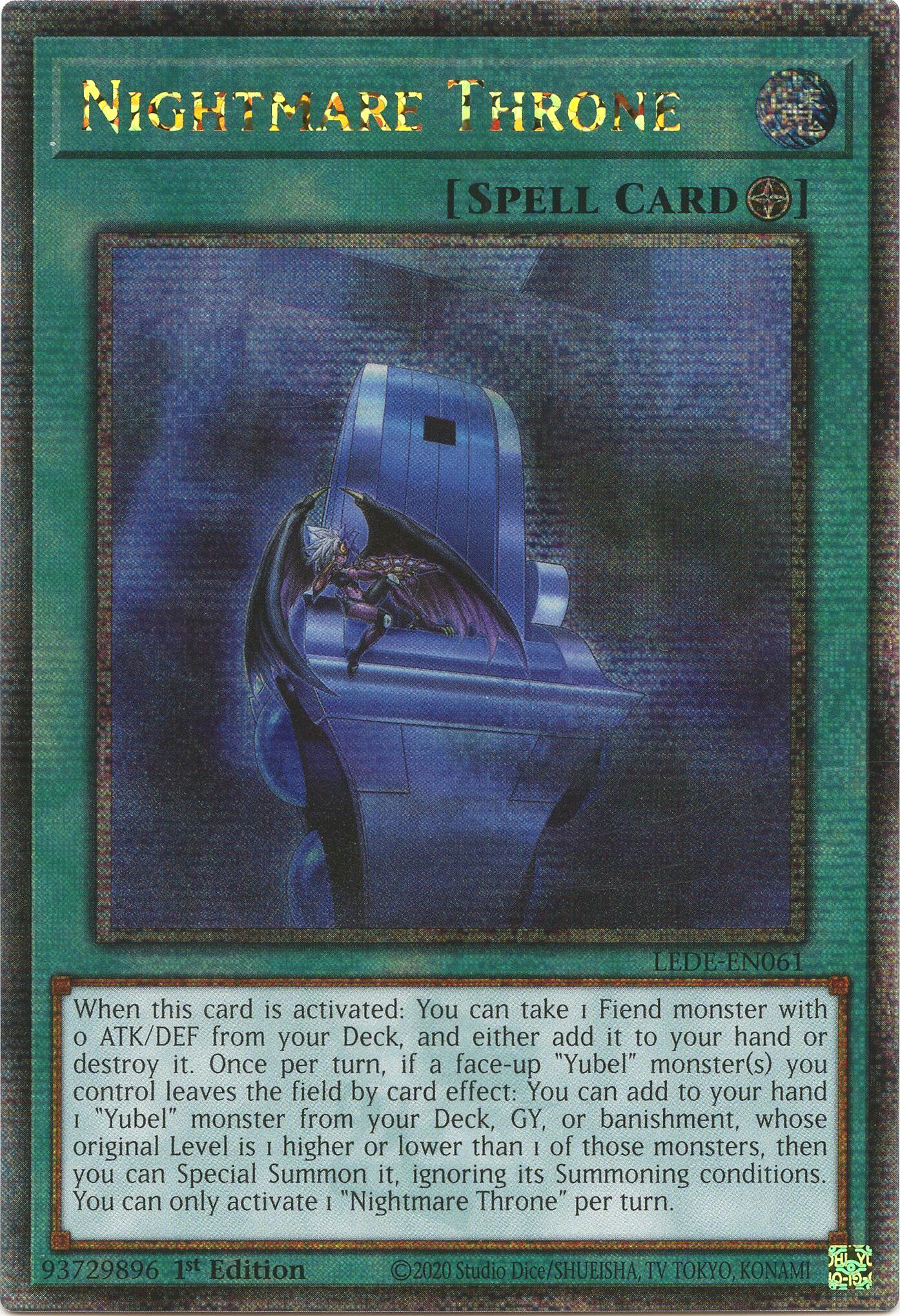 Nightmare Throne (Quarter Century Secret Rare) [LEDE-EN061] Quarter Century Secret Rare | Enigma On Main