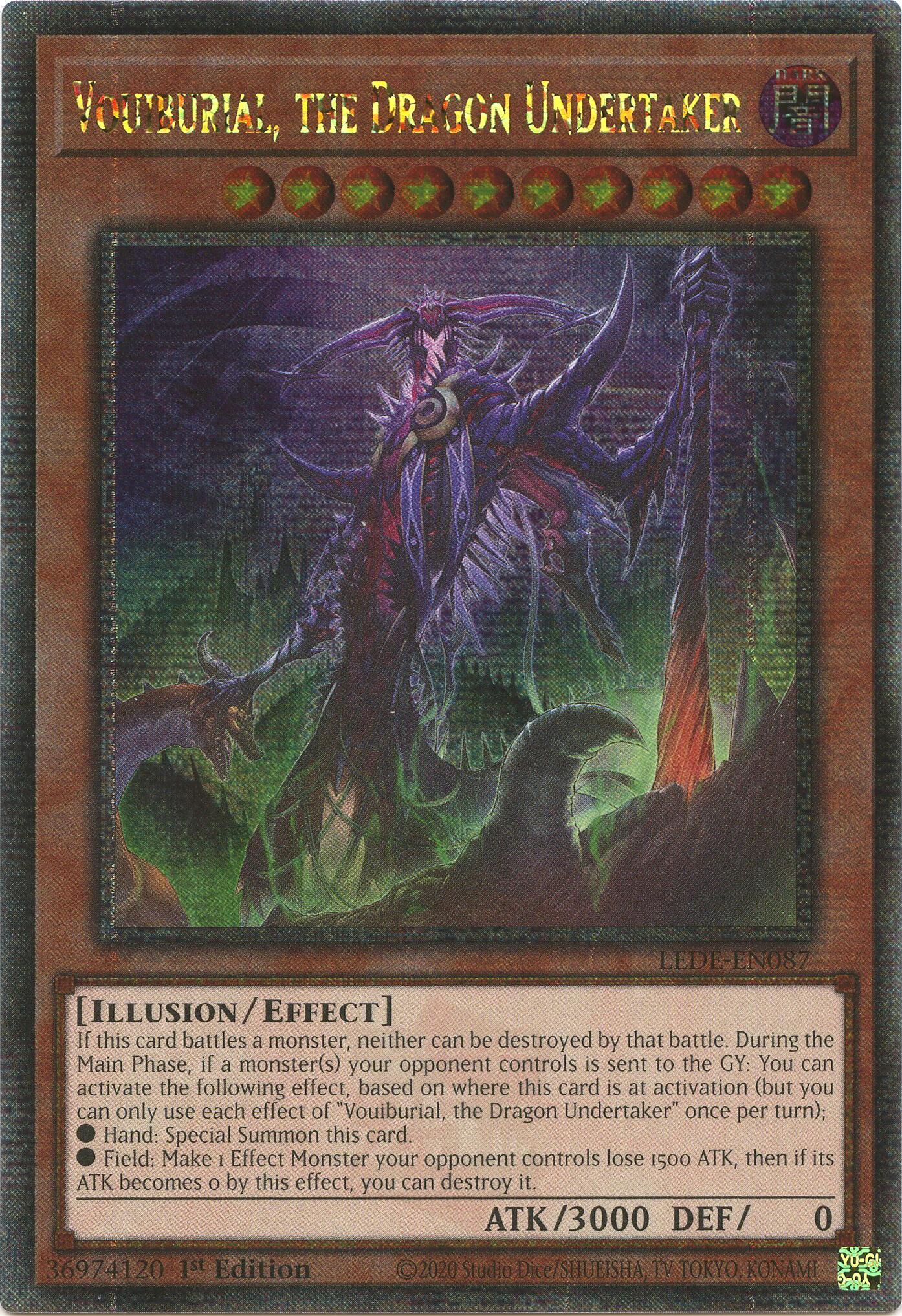 Vouiburial, the Dragon Undertaker (Quarter Century Secret Rare) [LEDE-EN087] Quarter Century Secret Rare | Enigma On Main