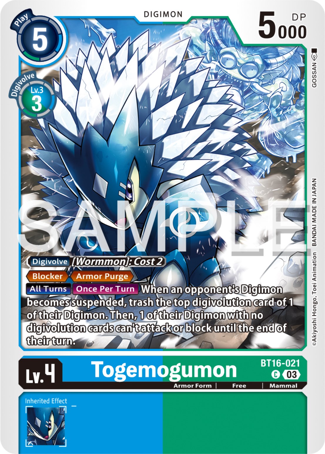 Togemogumon [BT16-021] [Beginning Observer] | Enigma On Main