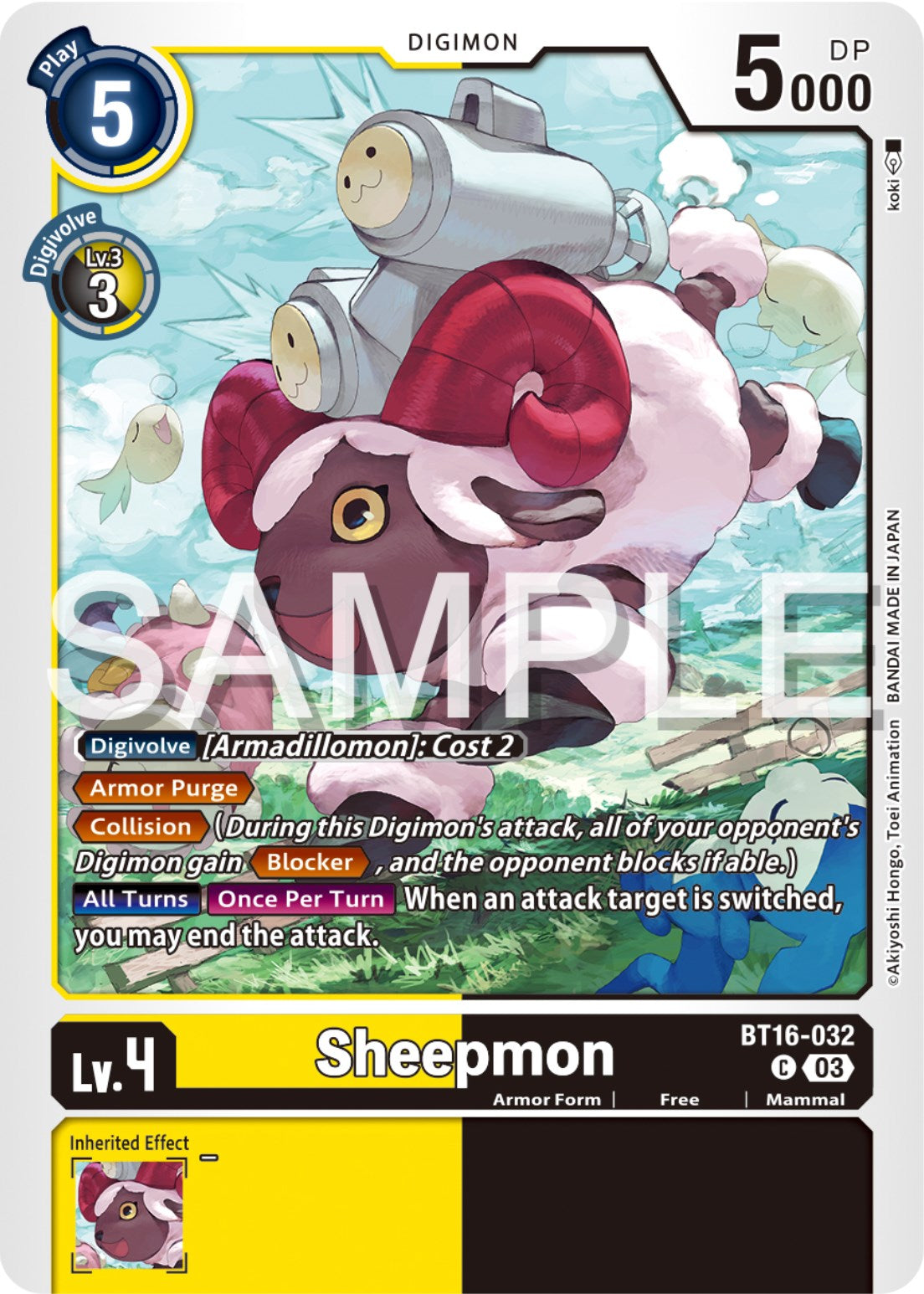 Sheepmon [BT16-032] [Beginning Observer] | Enigma On Main