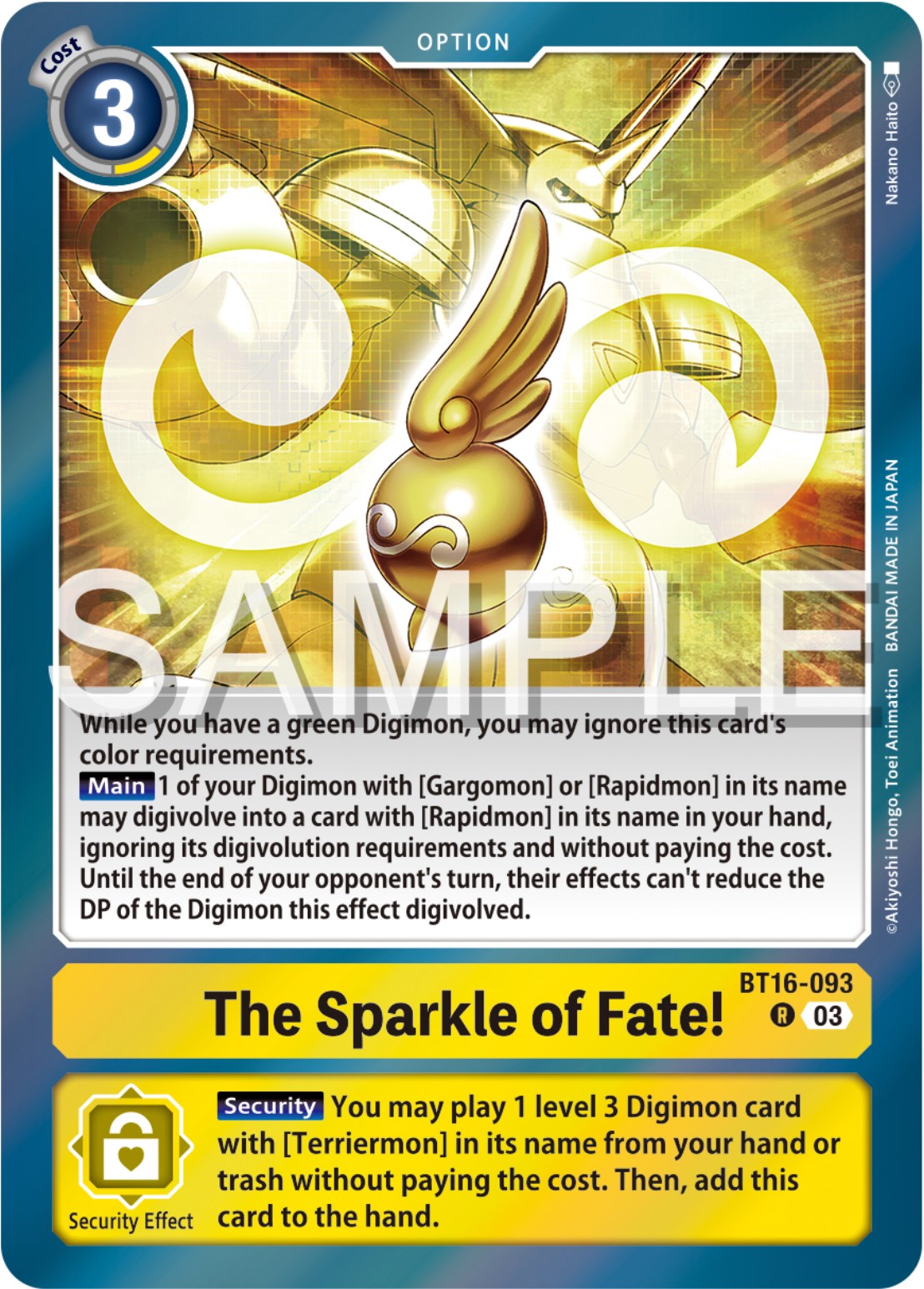 The Sparkle of Fate! [BT16-093] [Beginning Observer] | Enigma On Main
