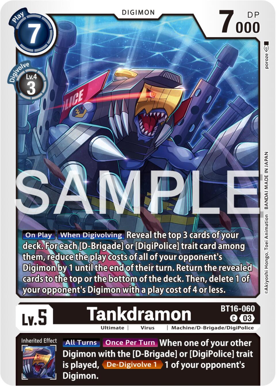 Tankdramon [BT16-060] [Beginning Observer] | Enigma On Main