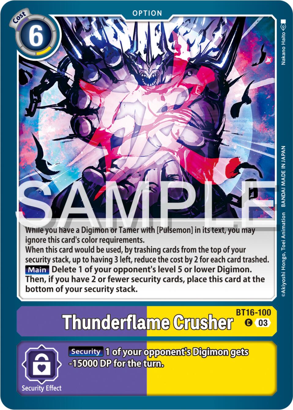 Thunderflame Crusher [BT16-100] [Beginning Observer] | Enigma On Main