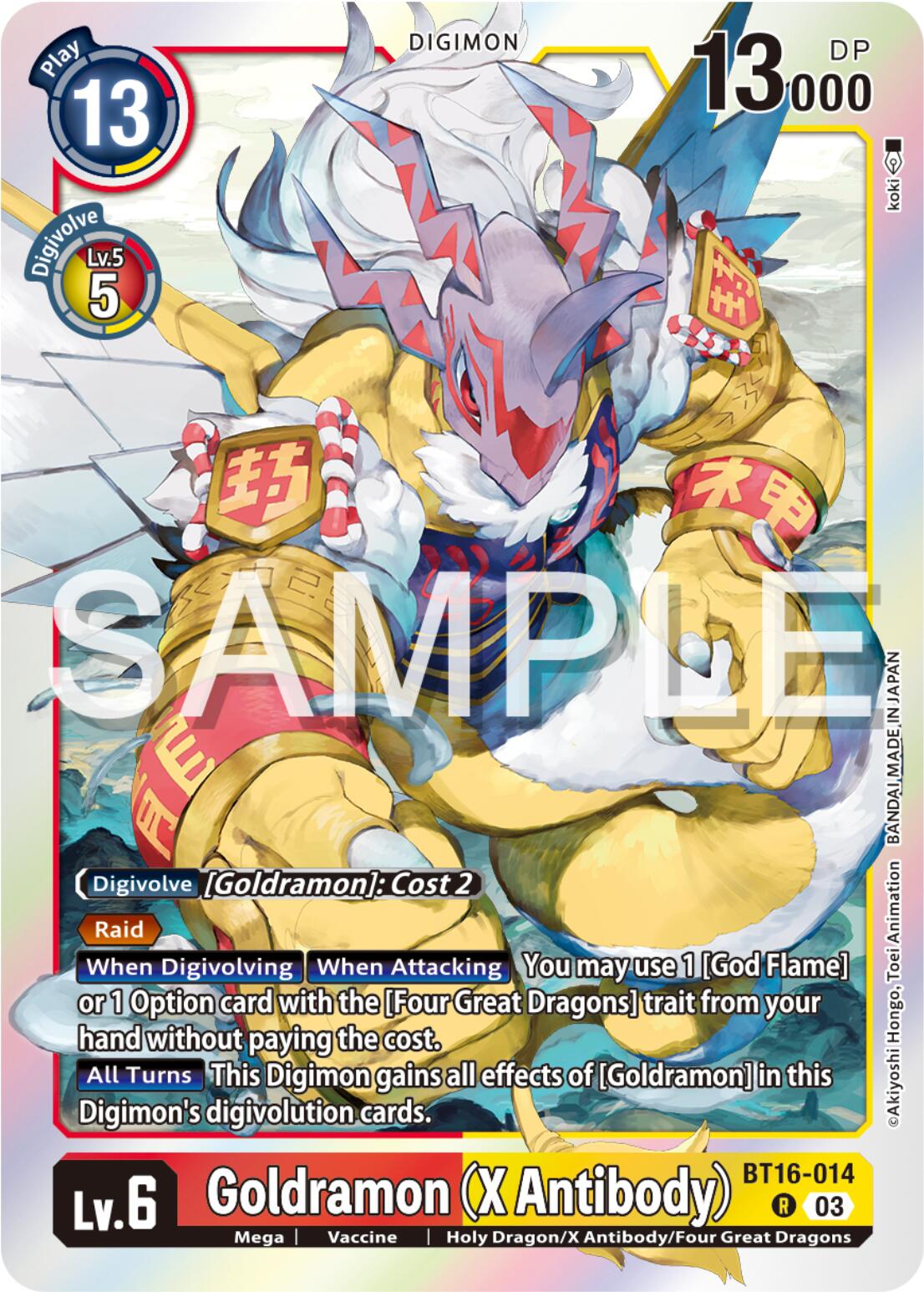 Goldramon (X Antibody) [BT16-014] [Beginning Observer] | Enigma On Main