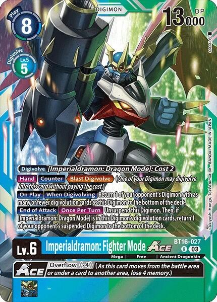 Imperialdramon: Fighter Mode Ace [BT16-027] [Beginning Observer] | Enigma On Main