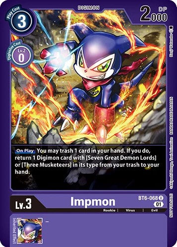 Impmon [BT6-068] (April 2023 Beelzemon Special) [Starter Deck: Beelzemon Advanced Deck Set Pre-Release Cards] | Enigma On Main