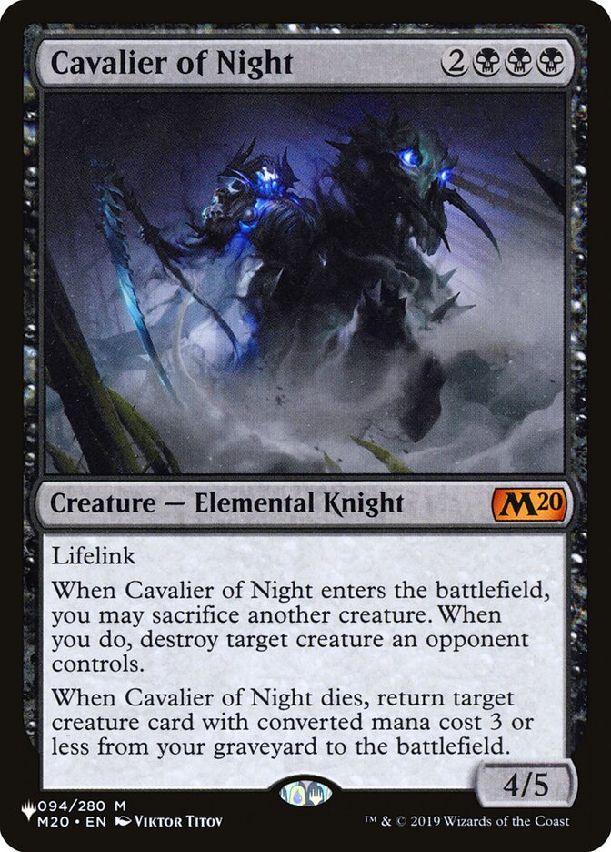 Cavalier of Night [The List] | Enigma On Main