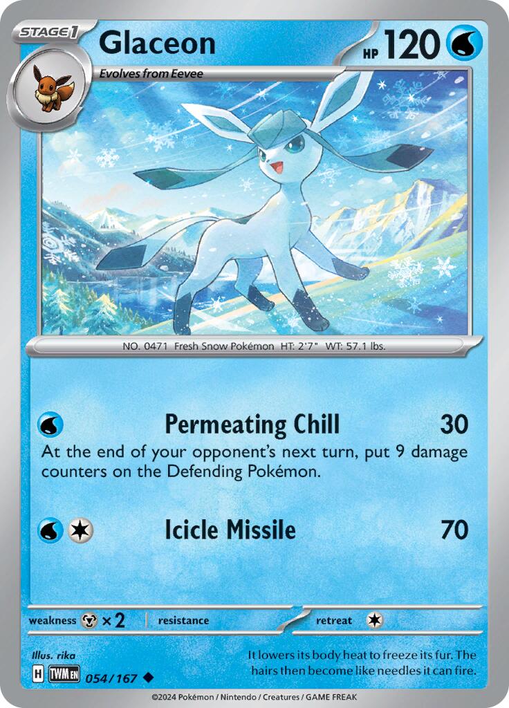 Glaceon (054/167) [Scarlet & Violet: Twilight Masquerade] | Enigma On Main