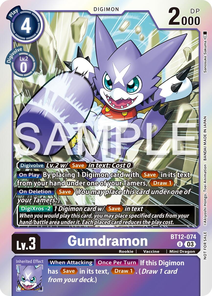 Gumdramon [BT12-074] (Official Tournament Vol.13 Winner Pack) [Across Time Promos] | Enigma On Main