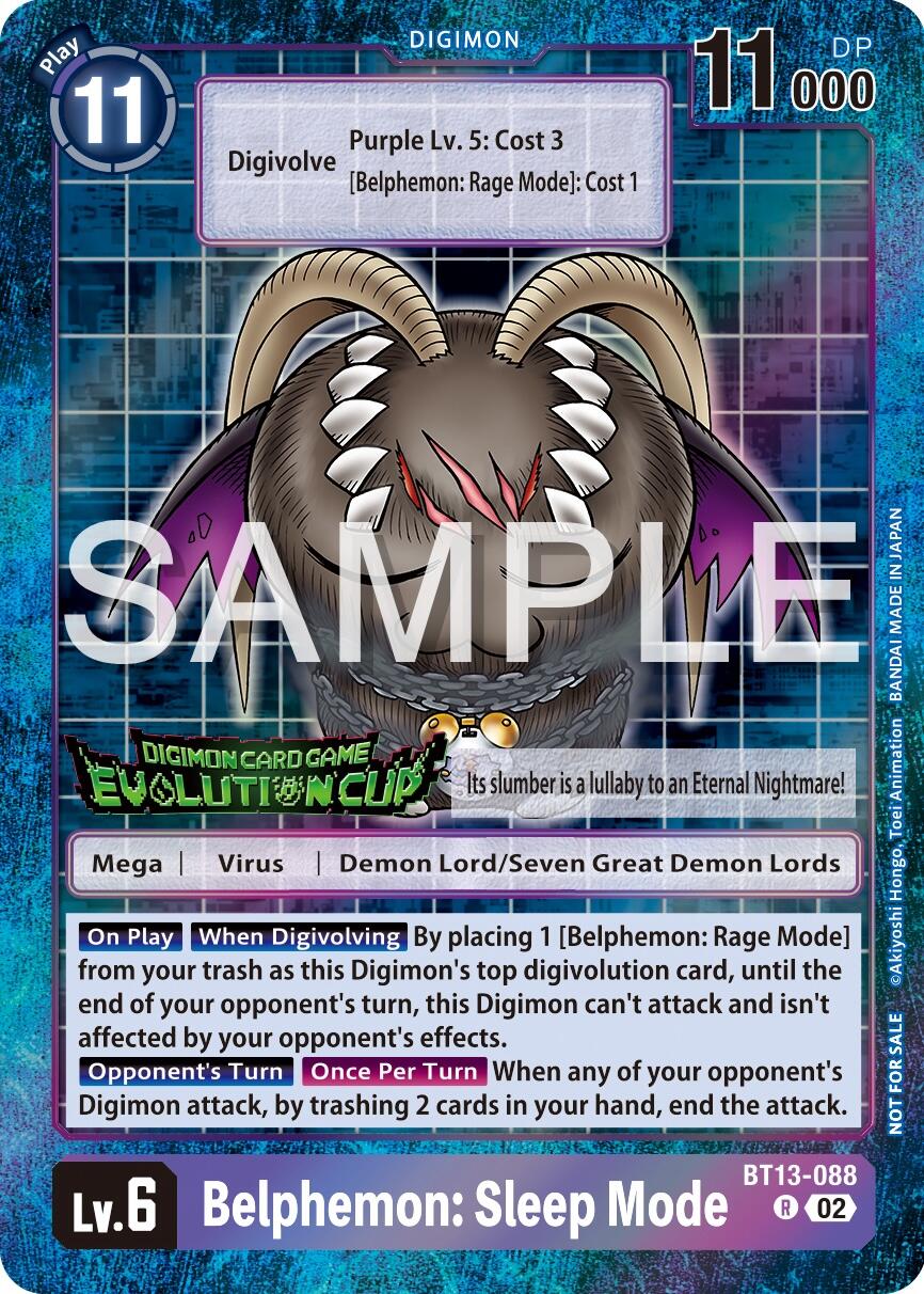 Belphemon: Sleep Mode [BT13-088] (2024 Evolution Cup) [Versus Royal Knights Booster Promos] | Enigma On Main