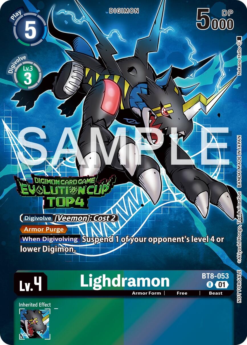 Lighdramon [BT8-053] (2024 Evolution Cup Top 4) [New Awakening Promos] | Enigma On Main