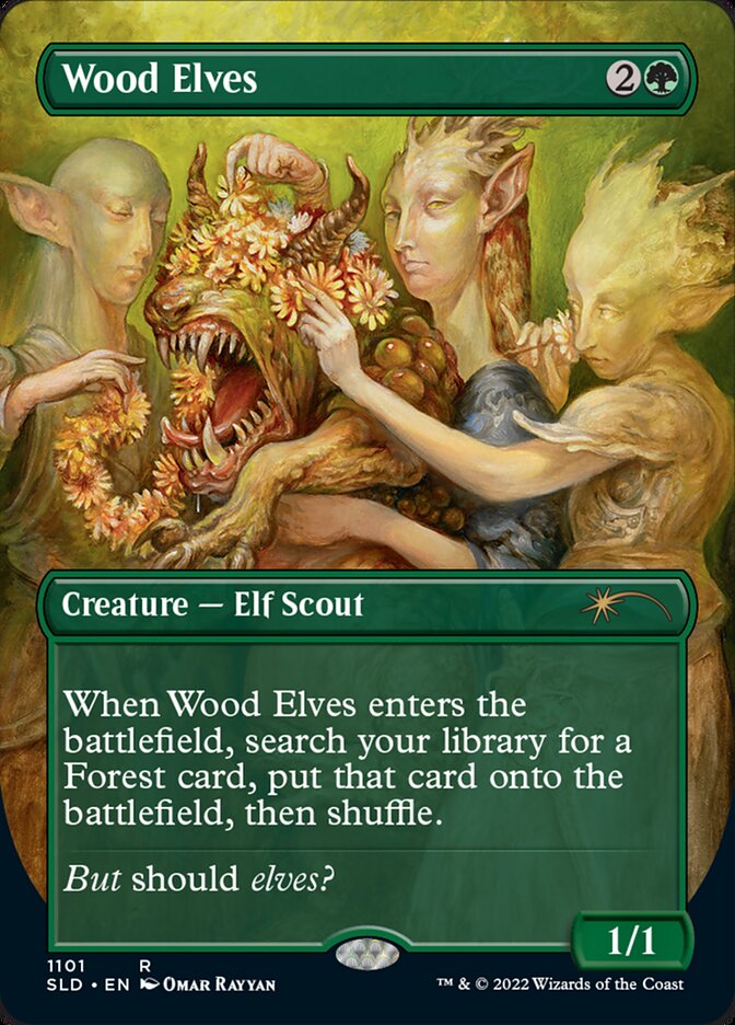 Wood Elves (Borderless) [Secret Lair Drop Series] | Enigma On Main