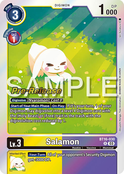 Salamon [BT16-030] [Beginning Observer Pre-Release Promos] | Enigma On Main