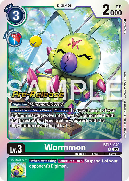 Wormmon [BT16-040] [Beginning Observer Pre-Release Promos] | Enigma On Main