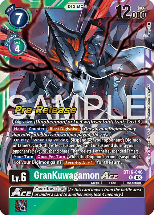 GranKuwagamon Ace [BT16-046] [Beginning Observer Pre-Release Promos] | Enigma On Main