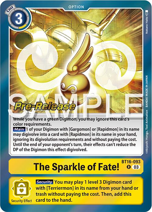 The Sparkle of Fate! [BT16-093] [Beginning Observer Pre-Release Promos] | Enigma On Main