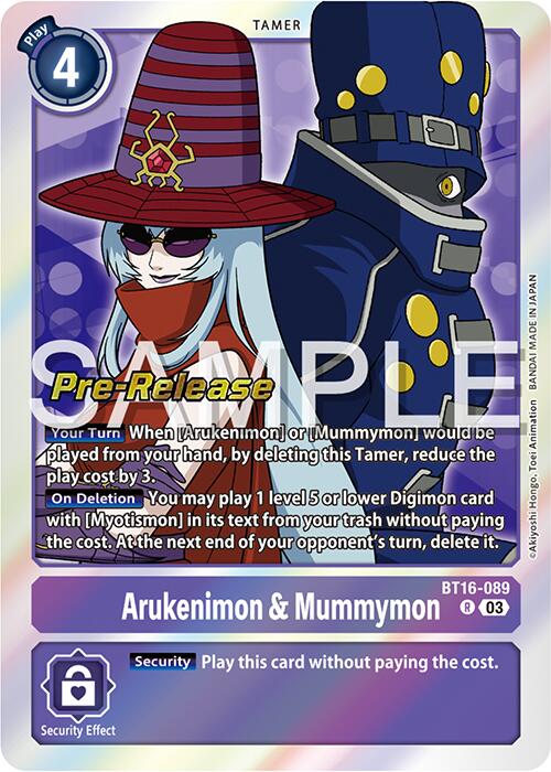 Arukenimon & Mummymon [BT16-089] [Beginning Observer Pre-Release Promos] | Enigma On Main