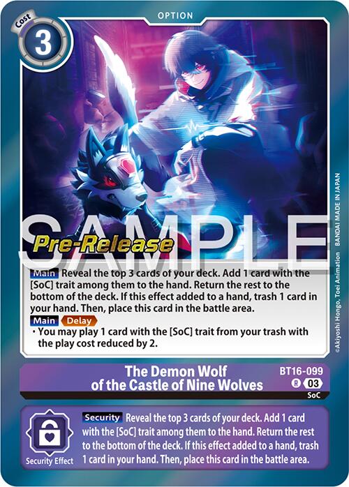 The Demon Wolf of the Castle of Nine Wolves [BT16-099] [Beginning Observer Pre-Release Promos] | Enigma On Main