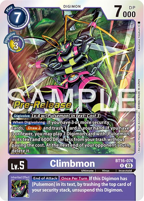 Climbmon [BT16-074] [Beginning Observer Pre-Release Promos] | Enigma On Main