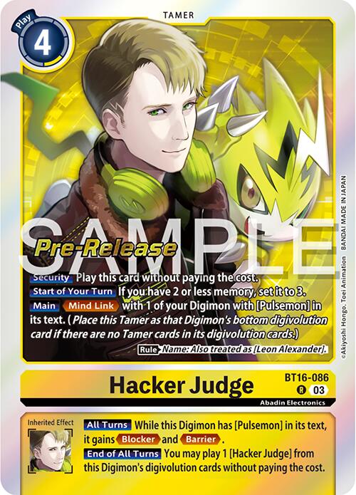 Hacker Judge [BT16-086] [Beginning Observer Pre-Release Promos] | Enigma On Main