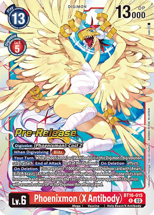 Phoenixmon (X Antibody) [BT16-015] [Beginning Observer Pre-Release Promos] | Enigma On Main