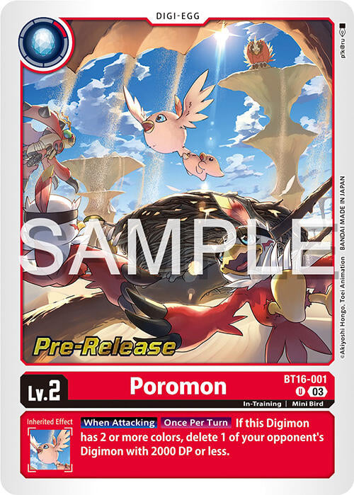 Poromon [BT16-001] [Beginning Observer Pre-Release Promos] | Enigma On Main