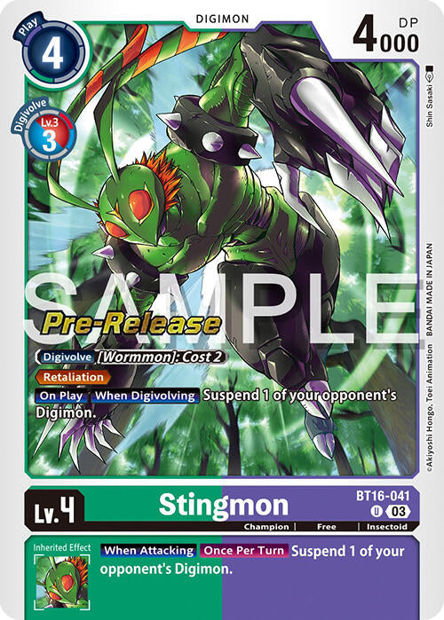 Stingmon [BT16-041] [Beginning Observer Pre-Release Promos] | Enigma On Main