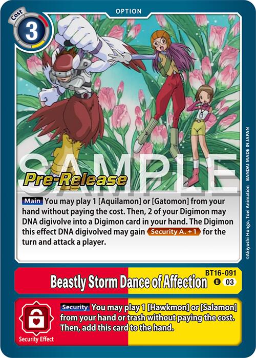 Beastly Storm Dance of Affection [BT16-091] [Beginning Observer Pre-Release Promos] | Enigma On Main